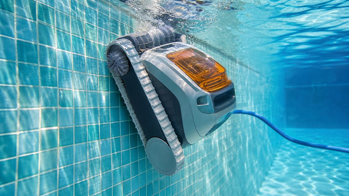 Dolphin E60i opinioni — pulizia della parete e della linea di galleggiamento